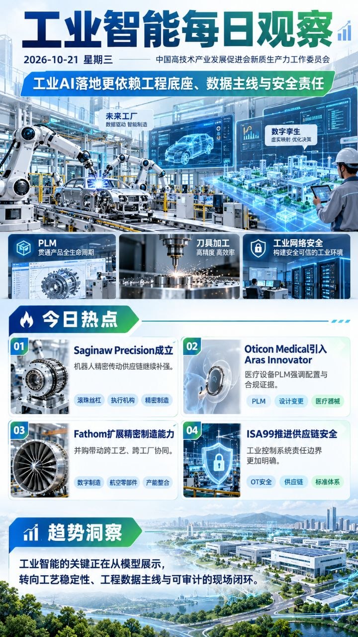 工业智能每日观察竖版海报 20261021