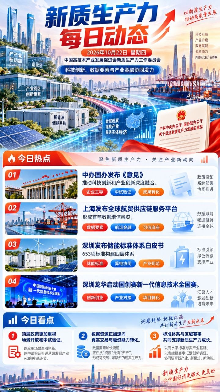 新质生产力每日动态竖版海报 20261022