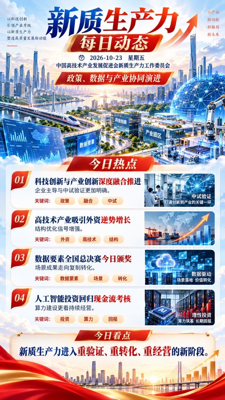 新质生产力每日动态竖版海报 20261023