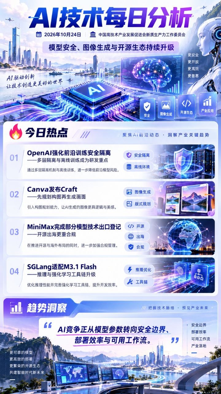 AI技术每日分析竖版海报 20261024