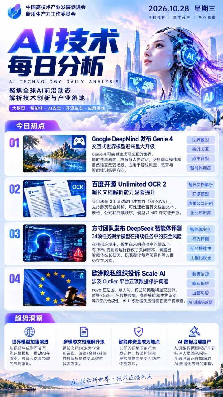 AI技术每日分析竖版海报 20261028