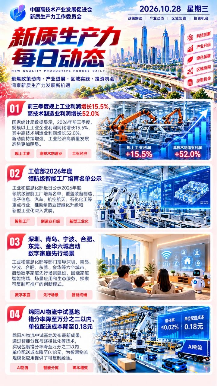 新质生产力每日动态竖版海报 20261028