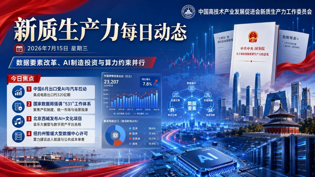 新质生产力每日动态 2026年7月15日封面