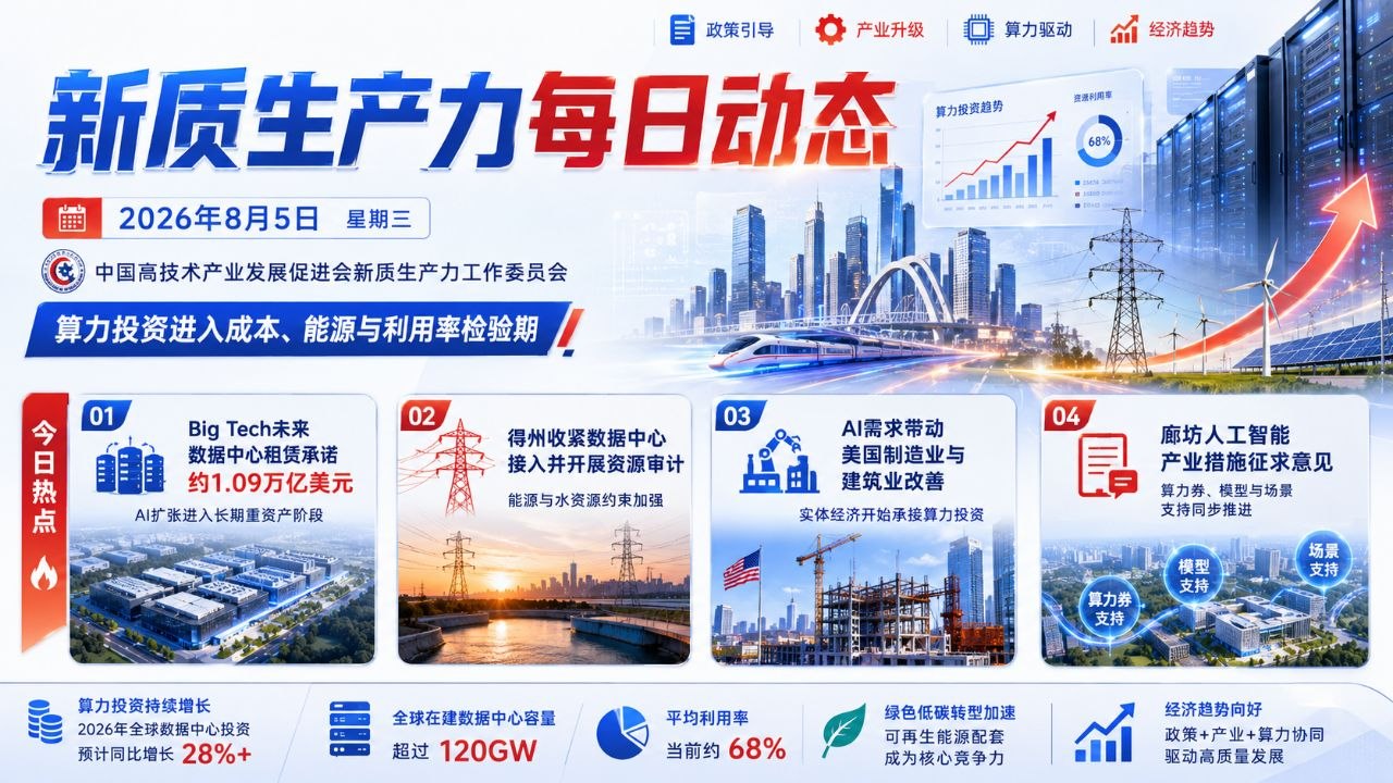 新质生产力每日动态横版封面 2026-08-05