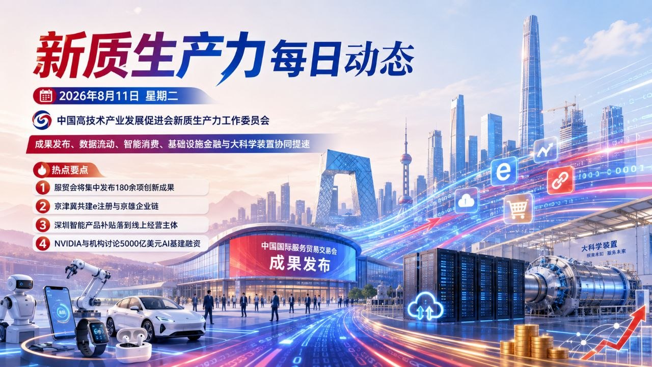新质生产力每日动态横版封面 2026-08-11