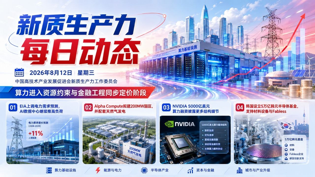 新质生产力每日动态横版封面 2026-08-12