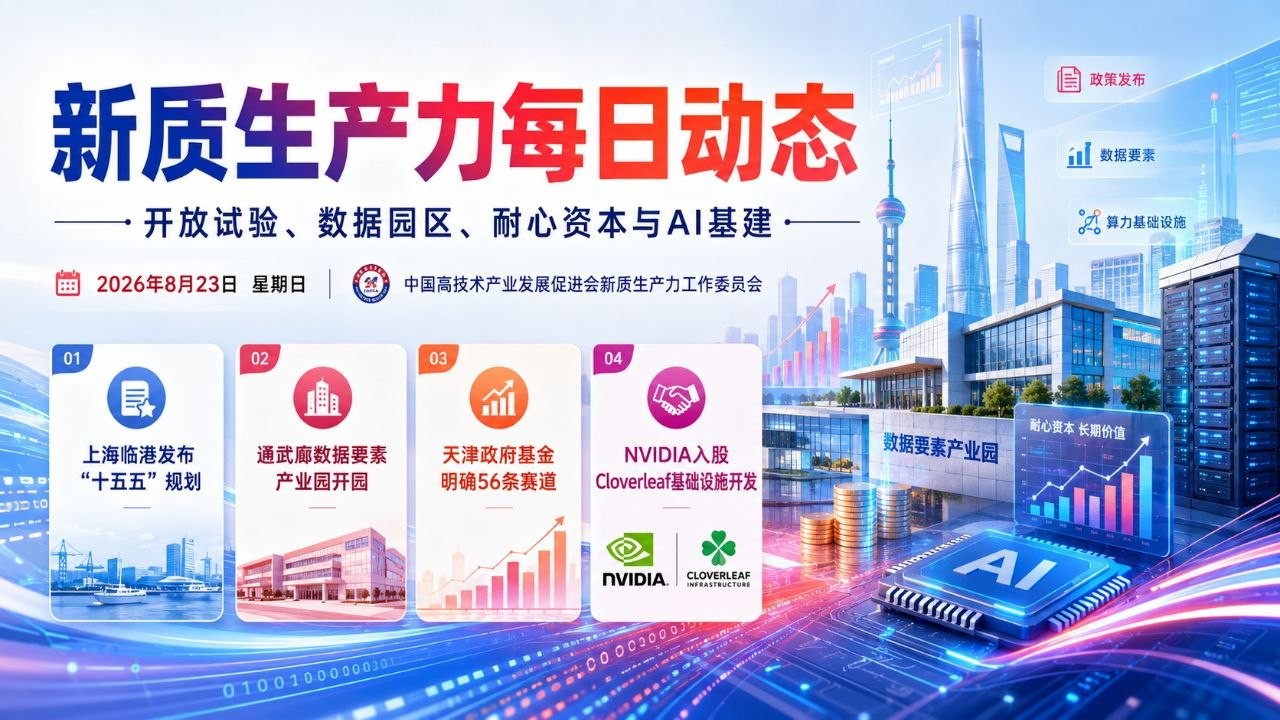 新质生产力每日动态横版封面 2026-08-23