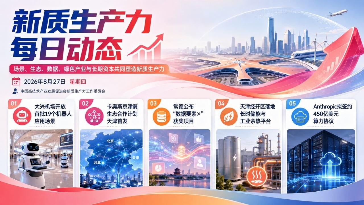 新质生产力每日动态横版封面 2026-08-27