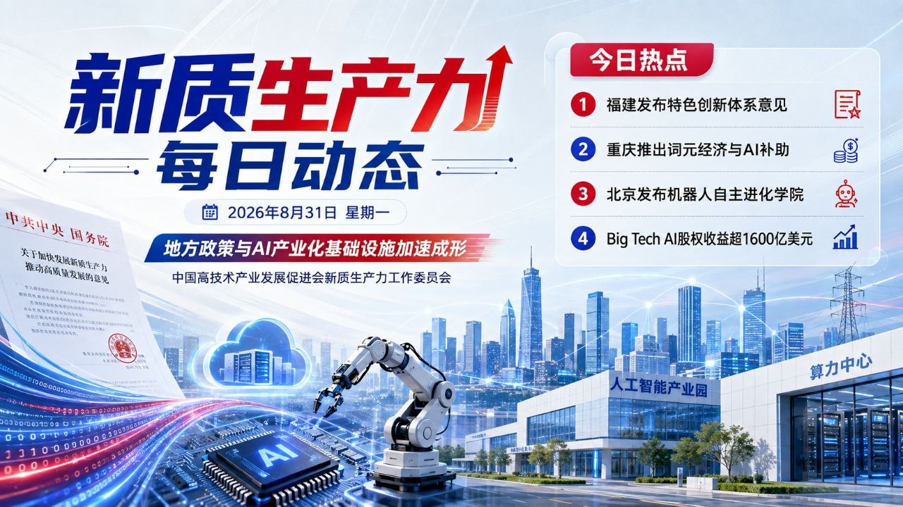 新质生产力每日动态横版封面 2026-08-31