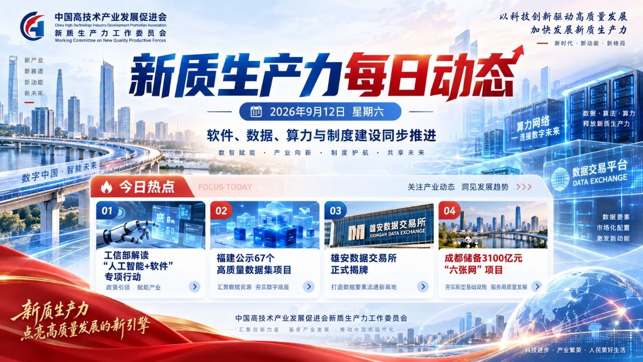 新质生产力每日动态横版封面 2026-09-12