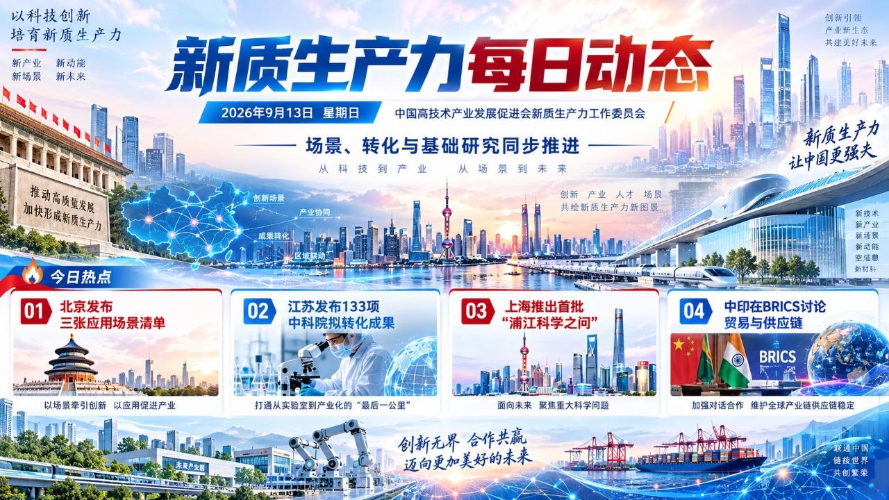 新质生产力每日动态横版封面 2026-09-13