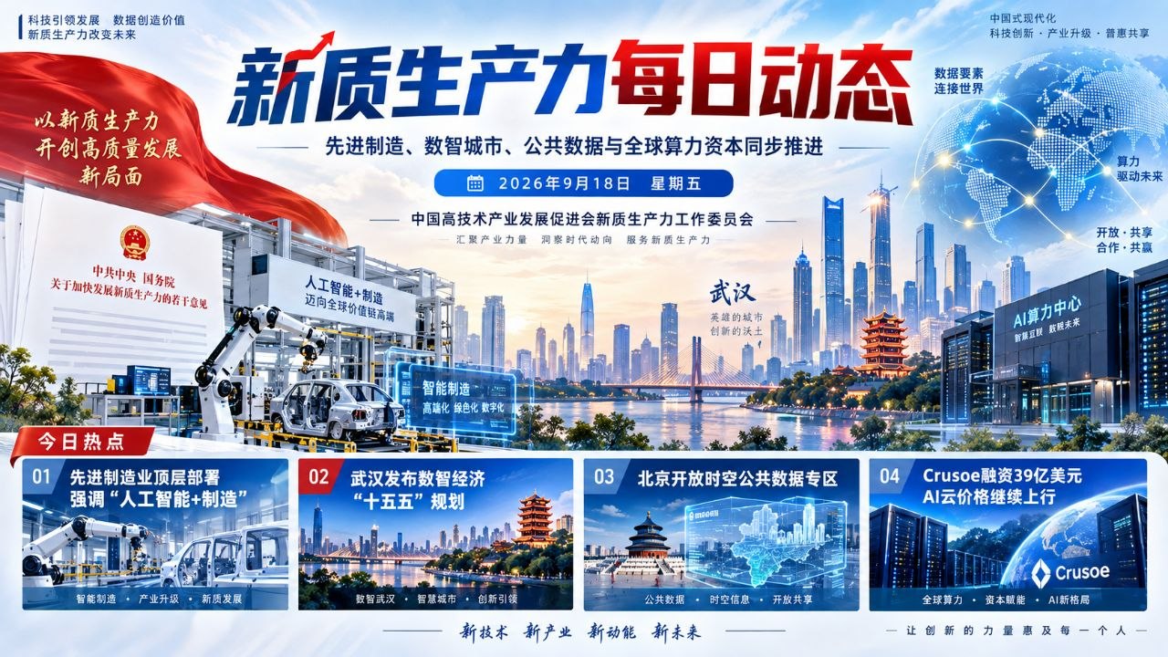 新质生产力每日动态横版封面 2026-09-18