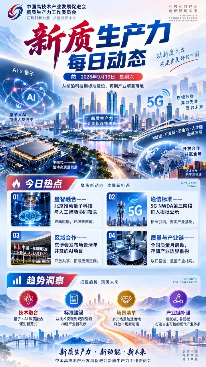 新质生产力每日动态竖版海报 2026-09-19