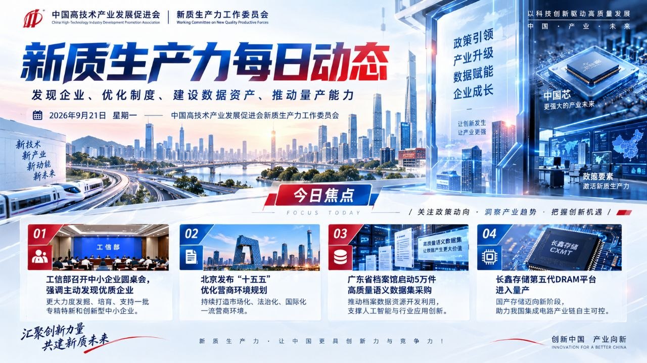 新质生产力每日动态横版封面 2026年9月21日