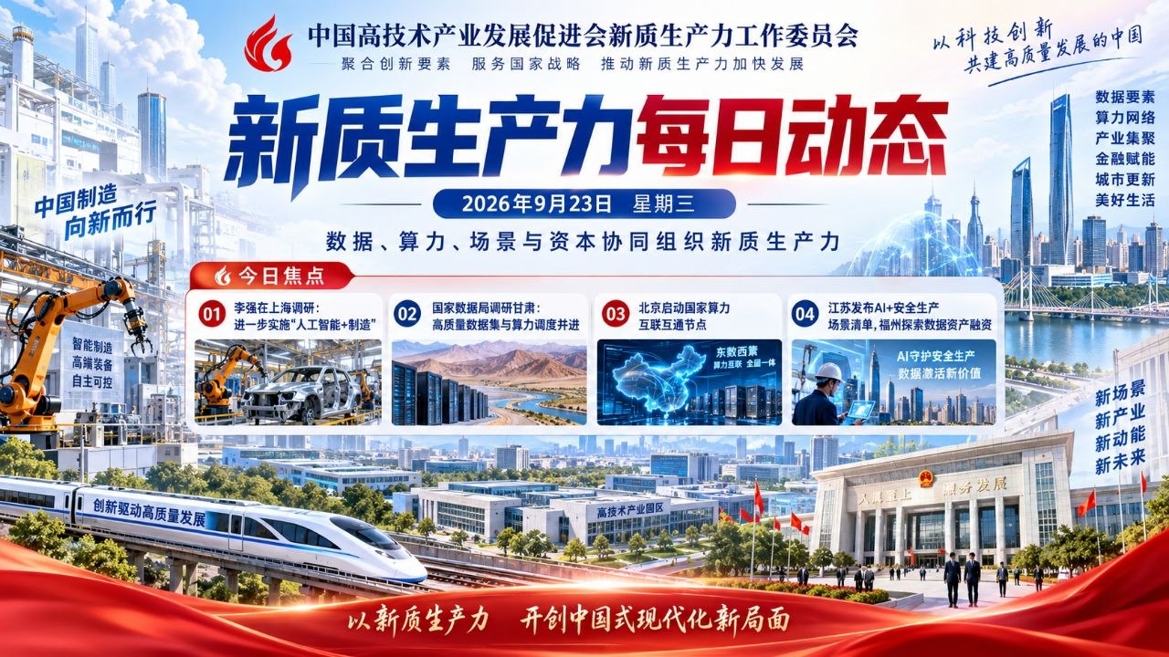 新质生产力每日动态横版封面 20260923