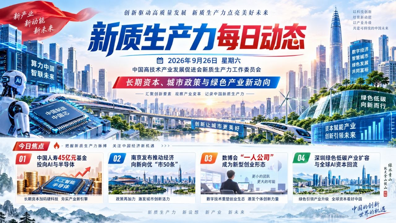 新质生产力每日动态横版封面 20260926