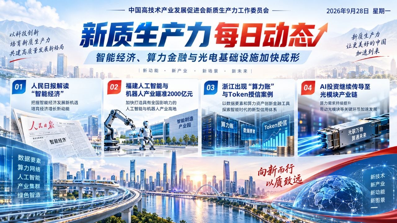 新质生产力每日动态横版封面 20260928