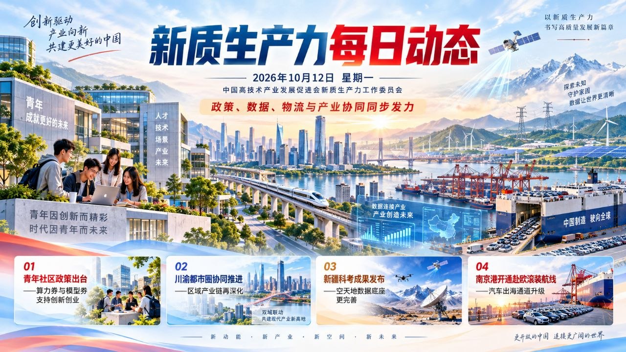 新质生产力每日动态横版封面 20261012