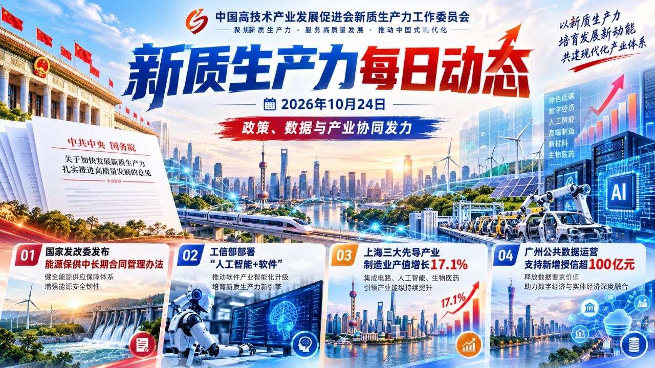 新质生产力每日动态横版封面 20261024